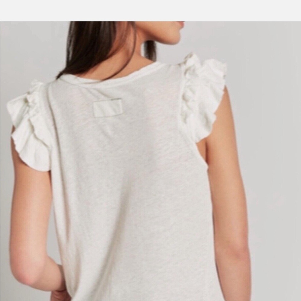 Current Elliot Double Muscle Star Cream Top Size 2 Fits MEDIUM EUC - Picture 3 of 8